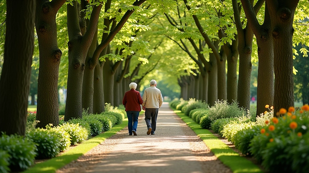 Botanický park Lešná - staré stromy a květiny